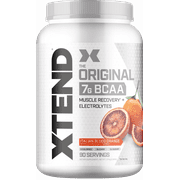 Xtend Original BCAA Powder, Branched Chain Amino Acids, Sugar Free Post Workout Muscle Recovery Drink with Amino Acids, 7g BCAAs for Men & Women, Italian Blood Orange, 90 Servings