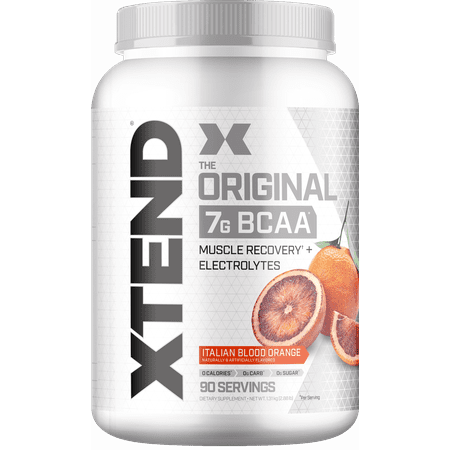 Xtend Original BCAA Powder, Branched Chain Amino Acids, Sugar Free Post Workout Muscle Recovery Drink with Amino Acids, 7g BCAAs for Men & Women, Italian Blood Orange, 90 Servings