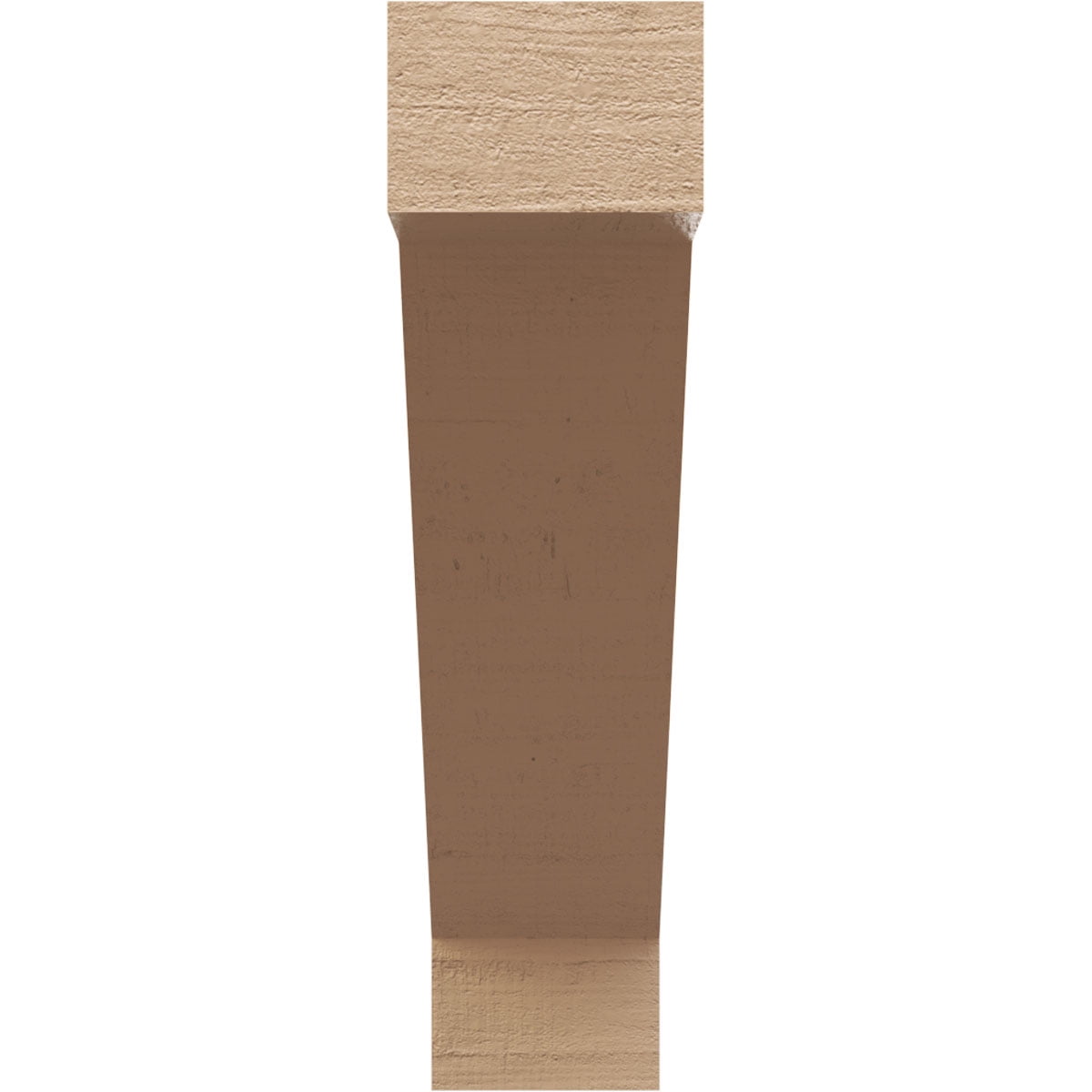3"W x 12"D x 12"H Thin Burlington Rough Cedar Woodgrain TimberThane Corbel, Primed Tan