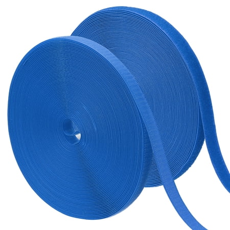 Uxcell 3/4in x 82ft Sew on Hook and Loop Tape Non-Adhesive Navy Blue / Sewing Fastener Strips Interlocking Tape Roll for Fabric Clothing Sewing Crafts DIY Projects