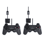 2Pcs Set PS2 controller Dual-Vibration Joystick Gamepad  Wired Game Control  For PS2  1 Console Video Game