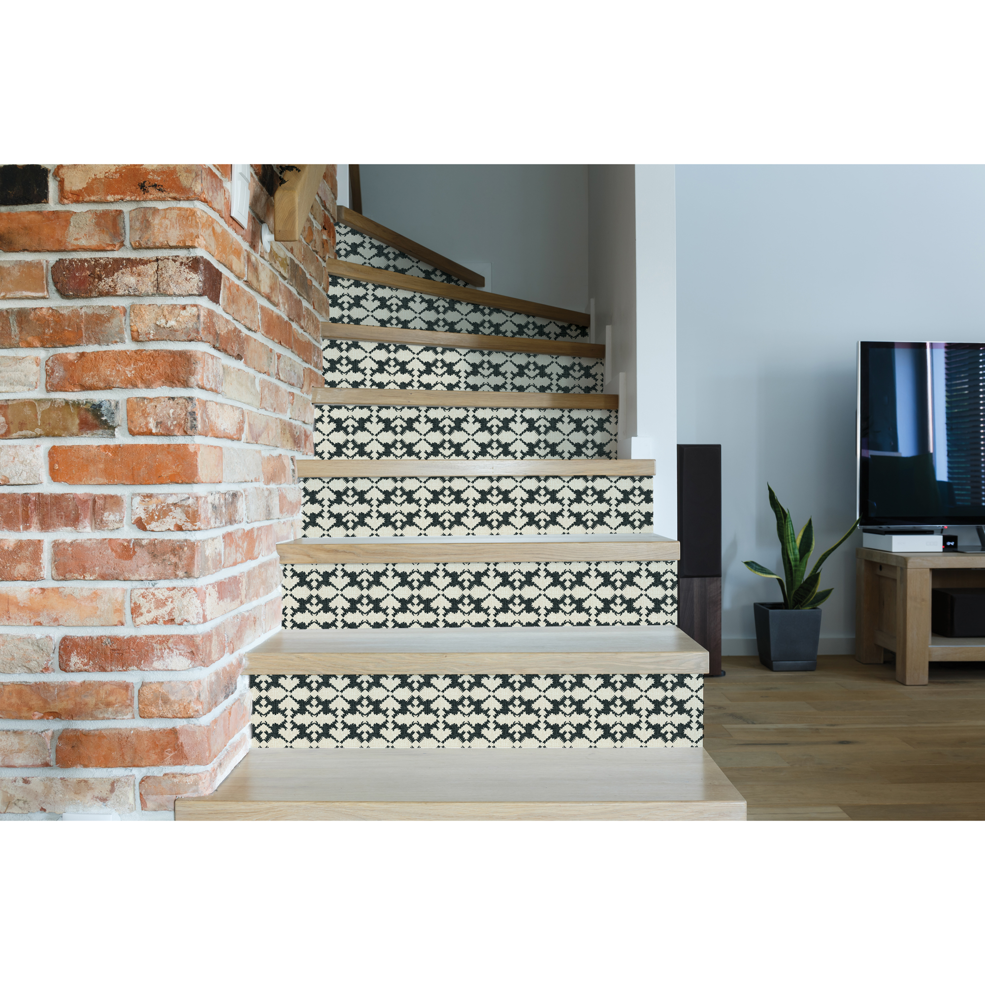 Better Homes & Gardens Black Gray Arcos Geo Geometric Peel and Stick Wallpaper, 20.5" x 18'