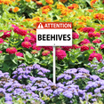 thumbnail image 4 of Eveokoki 12 x 8 inch “Attention Beehives” Lawn Yard Sign with 12.8 inch Stake, 2 mil Laminated Rustproof Aluminum Outdoor Decor, 4 of 6