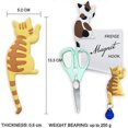 thumbnail image 2 of Set of 6 cat-shaped refrigerator magnets for kitchen, office, photo, me, 2 of 5