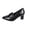 Black, variant on Women's Retro Chunky Block Hight Heels Pumps Shoes Faux PU Leather Pointed Toe Classic Slip On Dress Shoes for Work Office