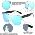 thumbnail image 5 of FEISEDY Oversized Mirrored Frameless Lens One Piece Sunglasses for Women Men B2647, 5 of 10