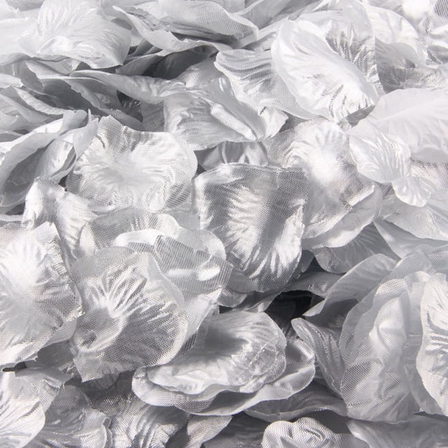 1000 Silver Rose Silk Flower Petals for Wedding Party Decorations and Home 1000PCS