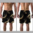 thumbnail image 3 of luoweisi Men's Beach Shorts Quick Dry Swim Trunks with Mesh Lining Golden Moon L, 3 of 5