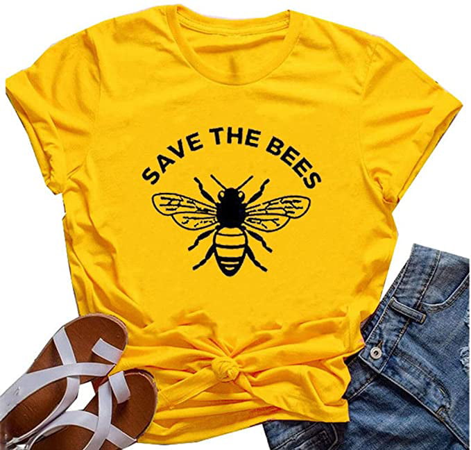 Bee Yellow Graphic Tee Quote Tee Bee You  T Shirt Organic Cotton Sun Unisex, Quote Eco Unisex You