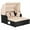 Black + Beige, variant on Costway Patio Rattan Daybed Lounge Retractable Top Canopy Side Tables Cushions Turquoise