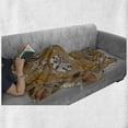 thumbnail image 6 of Ocean Soft Flannel Fleece Blanket, Underwater Starfish Shell Mollusk Seaurchin Sea Horse Pearl Illustration, Cozy Plush for Indoor and Outdoor Use, 70" x 90", Ginger Cinnamon Cocoa, by Ambesonne, 6 of 6