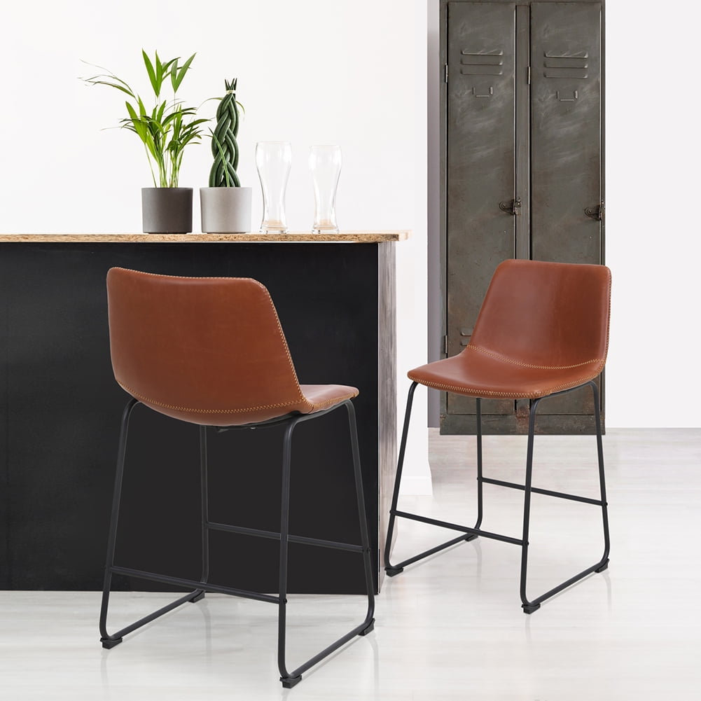 Lowestbest Modern Kitchen Dining Bar Chair with Backrest Seat with Non-Slip Foot Pad, Bronze Lowestbest Modern Kitchen Dining Bar Chair with Backrest Seat with Non-Slip Foot Pad, Bronze