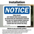 thumbnail image 3 of (2 Pack) Pool Rules Any Person Who Has Diarrhea OSHA Notice Sign, 3 of 7