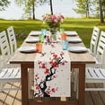 thumbnail image 4 of Table Runners 72 Inches Long Dress Scarves, Red Spring Floral Farmhouse Kitchen/Dining Table Runner, Coffee Tablerunners, Birds Branches Watercolor Flowers Rustic 13x72 Inch, 4 of 9