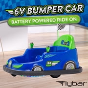 Flybar 6V Retro Bumper Car Powered Ride-On Toy, Blue