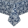 thumbnail image 2 of Nautical Blue Floral Print Outdoor Tablecloth, 60x84, 2 of 3
