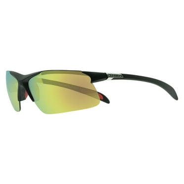 Piranha Eyewear Smitty Black Sport Sunglasses with Gold Mirror Lens