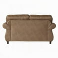 thumbnail image 4 of Modern Minimalist Faux Leather Loveseat 85cm for Living Room, 4 of 10