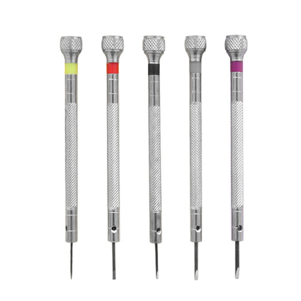 Frcolor 5pcs Small Screwdriver Eyeglasses Sun Glasses Watch Repair Kit Computer Repair Kit Metal
