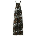 thumbnail image 4 of Aayomet Jumpsuits For Women Women Casual Button Jumpsuits Strap Flower Print Vintage Jumpsuit Long Jumpsuit Pant Loose Elegant,Dark Gray XXL, 4 of 5