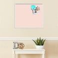 thumbnail image 3 of PinPix 28x24 Custom Cork Bulletin Board Lux Stripes Grapefruit Poster Board Has a Fabric Style Canvas Finish, Framed in Lux Stripes Grapefruit, by ArtToFrames (PinPix-1670), 3 of 5