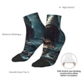 thumbnail image 4 of Uemuo Wave Sailboat Shark Printed Crew Socks, Moisture-Wicking Socks, Athletic Socks for Men Breathable Cushion Socks Casual Sport Socks for Running Traveling, 4 of 6