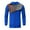 Blue, variant on AOOCHASLIY 2023 Men Fall Coat Man Long Sleeve Zipper Pockets Drawstring Hooded Fitness Sports Cardigan