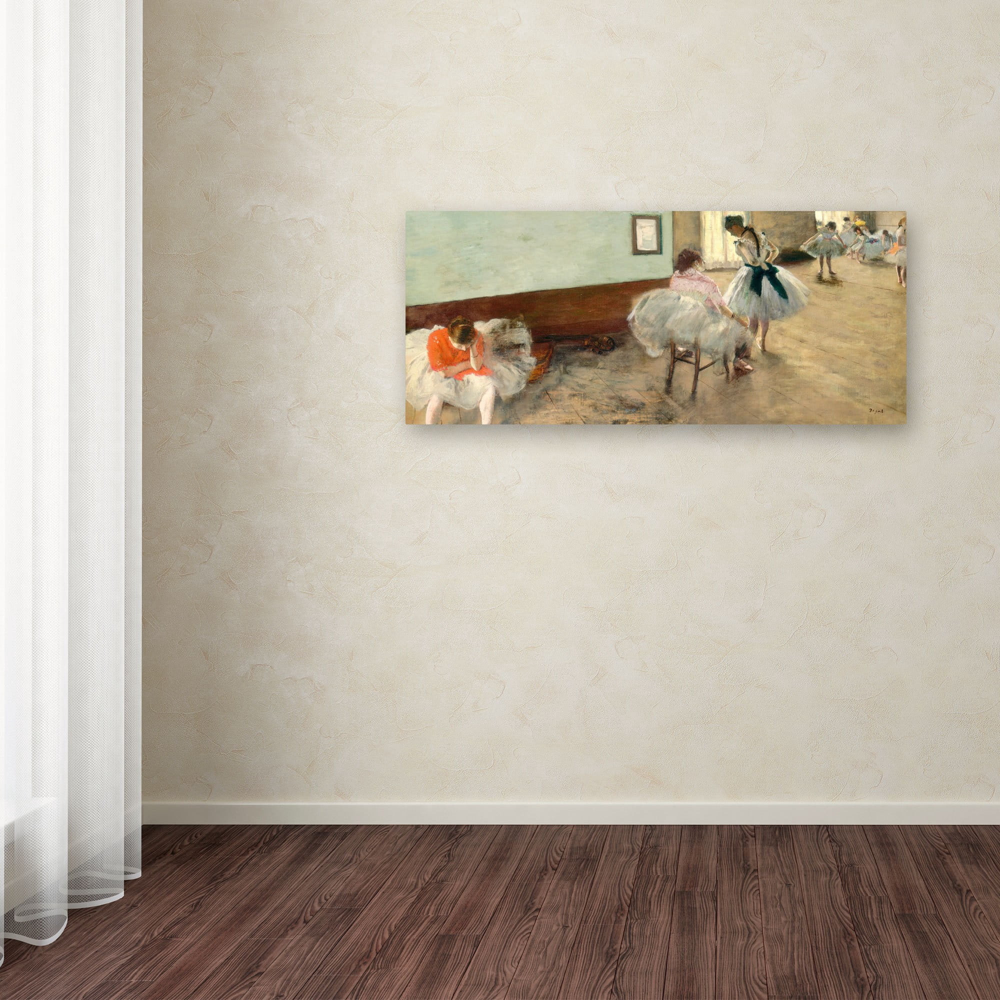 Trademark Fine Art "The Dance Lesson" 1879 Canvas Art by Edgar Degas
