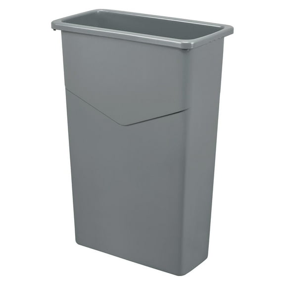 Global Industrial Slim Trash Container, 23 Gallon, Gray