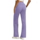 thumbnail image 5 of Amzcrzy Pantalones Yoga Mujer Color Liso - Cintura Elástica, Control Abdominal, Corte Acampanado, Leggings Elásticos Cómodos, Bolsillos S-2XL Morado, 5 of 7