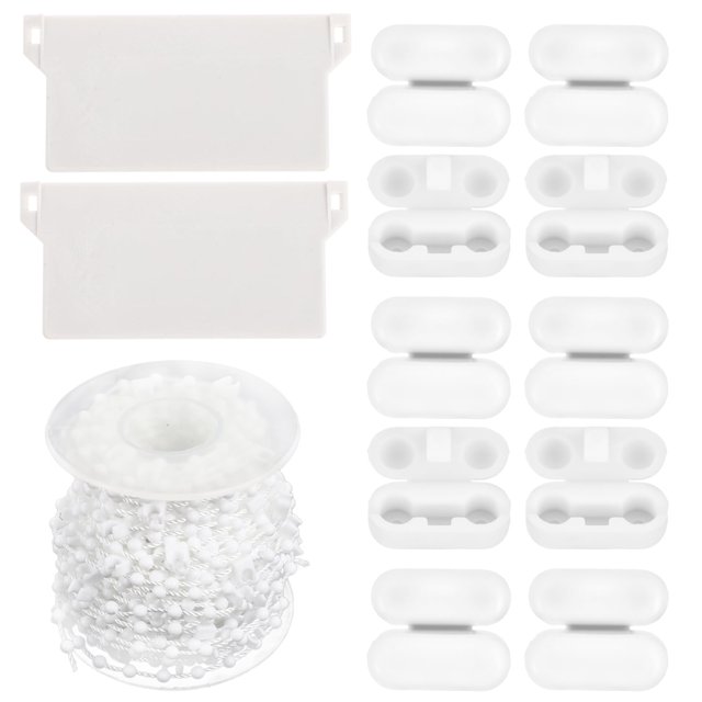 Accesorios de plástico para cortinas, clips para conectores de cordón para varillas de cortinas, persianas enrollables con cuentas