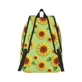 thumbnail image 2 of Rateoe Sunflower Leaves Pattern Canvas College Laptop Backpack,Travel Daypack,Durable Rucksack Travel Notebook Bag School Backpack Book Bag for Men Women-Small, 2 of 7
