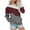Wine, variant on ShomPort Women's Oversized Color Block Sweatshirt Fall Clothes Crew Neck Long Sleeve Pullover Top with Pockets