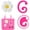 G, variant on CHUNTIAN Mtiy rain 3pcs Charms for Bogg Bag Accessories,Pink Letter and Flower Charms Compatible with Bogg Bag, Accessories Charms for Simple Modern Beach Bag (K)
