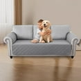 thumbnail image 6 of TOPCHANCES 1/2/3 Seater Waterproof Couch Cover Non-Slip Sofa Slipcover Furniture Protector with Side Pocket for Pets Dogs Children Living Room, Light Grey, 6 of 8