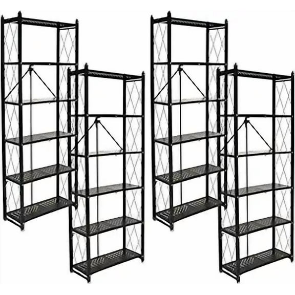 Origami 4 Pack 6 Shelf Bookcase Open Organizer Freestanding Rack Shelves