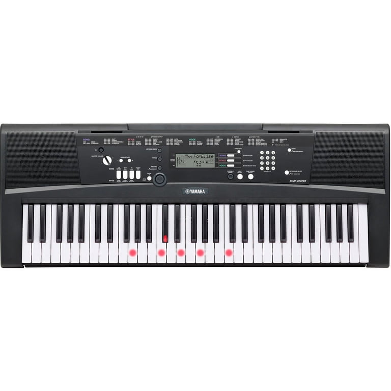 Yamaha EZ-220 61-Note Lighted Portable Keyboard - Walmart.com
