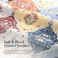 thumbnail image 4 of Balacho Floral Mosaic Boho Patchwork Quilted Faux Wool Area Rug, 5' x 8', Orange, 4 of 8