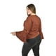 thumbnail image 3 of Blusa con volantes Roman Fashion /Tallas Extras, 1907 (Chedron) cafe 38, 3 of 6
