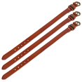 thumbnail image 4 of Juego de pulsera de cuero ajustable - Decoración de muñeca retro informal (3 piezas, marrón claro), 4 of 10