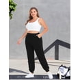 thumbnail image 7 of Plus Size Sweatpants for Women Drawstring Jogger Pants Loose Fit Elastic Waist Workout Lounge Pants with Pockets,1X-5X, 7 of 7