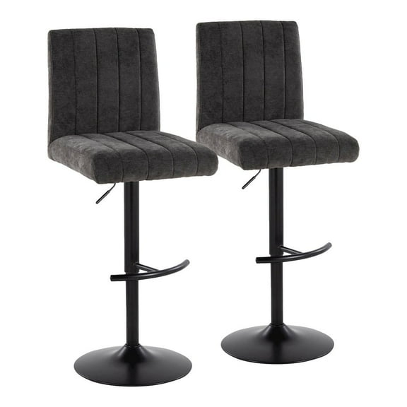 LumiSource Hank Adjustable Barstool - Set of  2