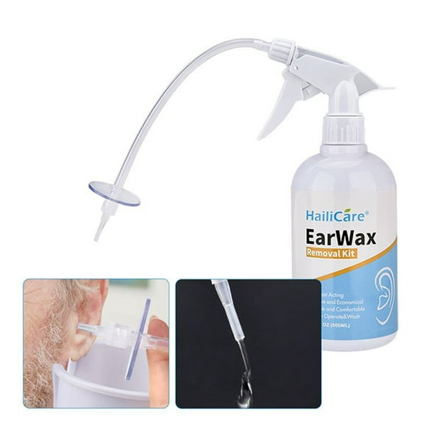 Kit de retrait de cérumen - Seringue pour nettoyage des oreilles, boule d' oreille, bassin de lavage d'oreille, lumière LED et kit de nettoyage (type  1) : : Santé et Soins personnels