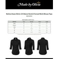 thumbnail image 2 of Made by Olivia Women's Button Down Shirts 3/4 Sleeve Stretch Formal Work Blouse Tops, 2 of 7