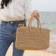 thumbnail image 4 of Bolso de mano de paja para mujer, grande, tejido a mano, para playa, bandolera, bolso de mano de paja, 4 of 7