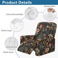 thumbnail image 5 of HELLHERO Forest Mushrooms Recliner Chair Covers, Brushed Recliner Chair Slipcover with Side Pocket, 4 Pieces High Elastic Recliner Slipcovers, 5 of 8