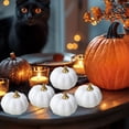 thumbnail image 1 of Adorno De Calabaza De Espuma Adornos de calabaza para Halloween (12 unidades) - Decoración de espuma blanca para escenas festivas - 7,5 x 7,5 x 6,5 cm Rkxzt, 1 of 8