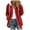 Red, variant on Sevevn Women's Plus Size Plush Jacket Winter Full Zipper Plush Hooded Cardigan Jacket Soft And Oversized Warm Jacket Red S Rollbacks