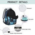 thumbnail image 4 of Students Football Sports Backpack Baseball Soccer Basketball Ball Game School Bag with Team Design, Durable and Adjustable Strap, 4 of 6