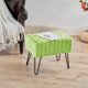 thumbnail image 1 of HOME SOFT THINGS OTOMAN/TABURETE SUPER SUAVE DE PIEL SINTÉTICA. OTOMAN TAPIZADO PARA REPOSAPIÉS CON PATAS DE METAL NEGRO Y ASIENTO ACOLCHADO. 48X33X43CM, VERDE NILO, 1 of 6